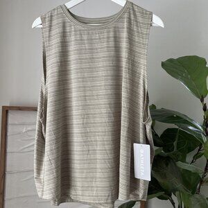 NWT Women's ATHLETA Cloudlight Striped Muscle Tank Top Shirt Plus Size 2X $49
